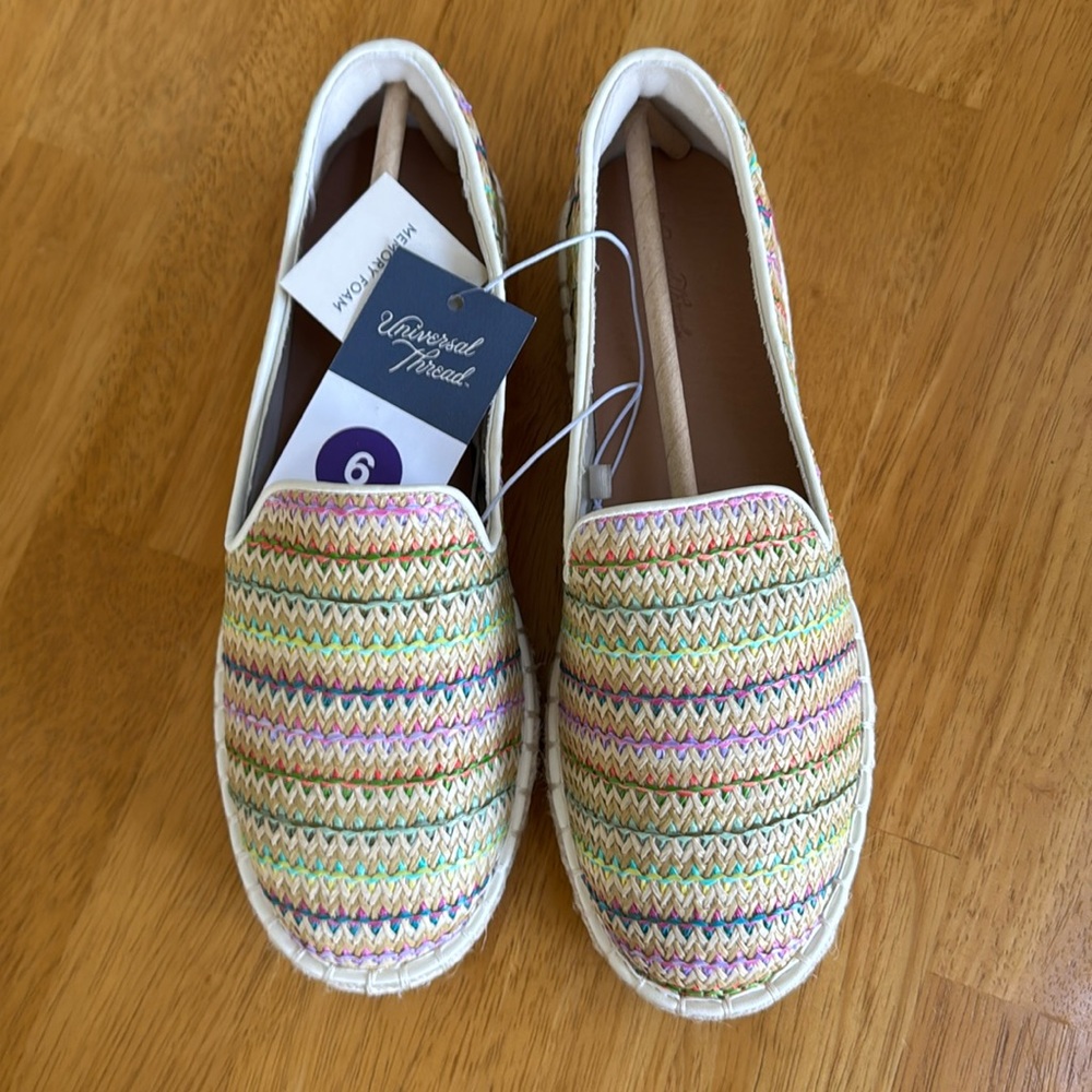 ✋NWT Women's Skipper Striped Espadrille Memory Foam Vacation Cruise Summer
